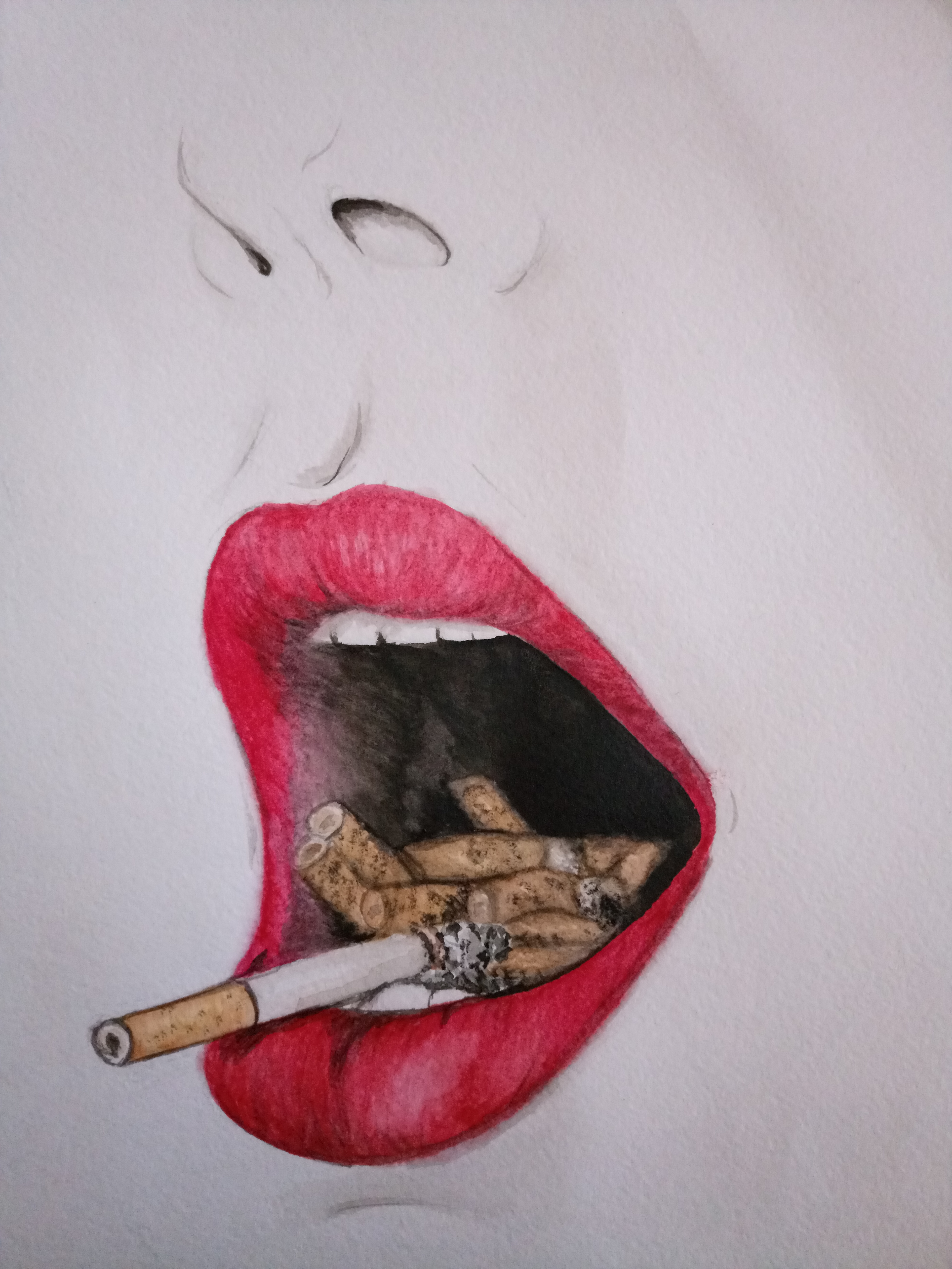 Красивые рисунки на тему курения